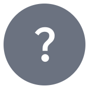 A grey dot with a question mark
