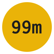 A yellow dot reading 99m